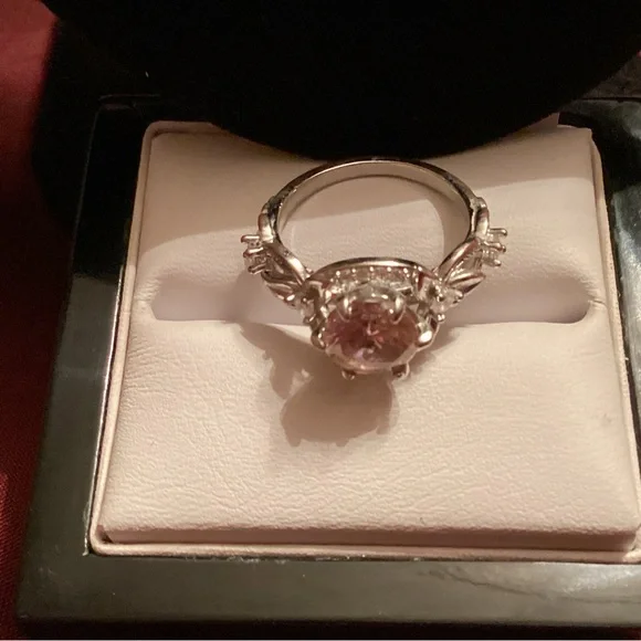 Pink Stone Silver Ring - Picture 8 of 13